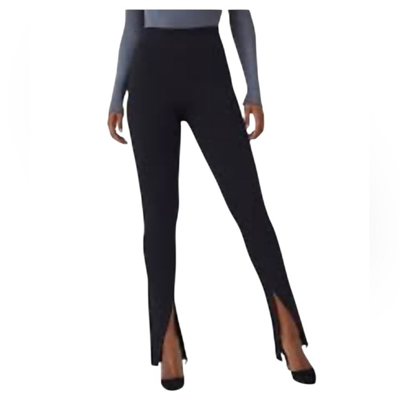 NWT  SPANX front slit black leggings - Picture 6 of 12